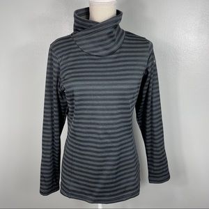 Columbia || Grey and Black Striped Pullover